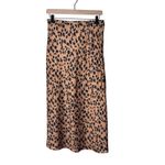 Urban Outfitters Leopard Print Midi Skirt Women's Size Large Brown Motif NWT Photo 1