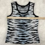 Ming Wang Y2K Tank Top Women Medium Zebra Bodycon Edgy Animal Retro Bold Casual Photo 7