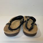 Vionic  Women's Kirra Thong Black Leather Sandals‎ Size 9 Photo 5