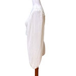 Camila Coelho  Revolve White Poesia Smocked Cropped Long Sleeve Blouse NWT Medium Photo 3