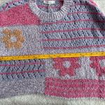 Moon & Madison Large Fuzzy Cropped Flower Sweater NWT Photo 12