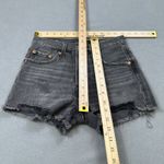 Levi's 501 Denim Shorts Womens W24 Grey Mid Rise Button Fly Distressed Raw Hem Gray Size 24 Photo 2