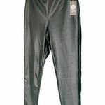 Vince Camuto NWT Faux Leather Pant Leggings Dark Willow Green Size Medium NEW Photo 4