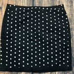 Loft NWT Ann Taylor  Petite Polka Dot A-Line Mini Skirt Black‎ Size 4P Photo 0
