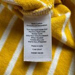Talbots  Women’s Striped Boatneck Long Sleeve Top M Mustard Yellow‎ White Cotton Photo 7