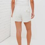 UpWest Linen Cotton Pull On Shorts NWOT Beach Weave Sand Stripe Size XL Tan Photo 10