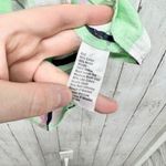 Crown & Ivy Shirt Women Sz Large Green Boat Neck Short Sleeve Blouse Plaid Trim Photo 3