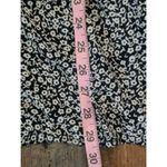 Cathy Daniels Vintage  Tiered Floral Maxi Skirt L Black White Viscose Rayon Boho Photo 5