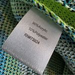 Ming Wang  Knit Blazer Blue Green Black White Size XL Photo 9