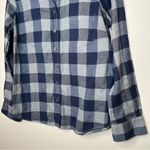 J.Crew  Button Down Navy Plaid Checkered Long Sleeve Shirt Size Small Photo 6