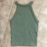Free People Intimately Green Ribbed Crop Tank Top Photo 2