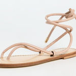 Amanu Kilimanjaro Sandals in Blush 39 New with Box Womens Wrap Flats Tan Size 8 Photo 0