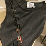 Princess Polly Process Polly black lace-up crop top  Photo 1