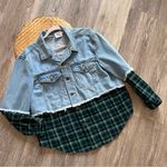 Princess Polly  denim & flannel jacket women’s size XS‎ Photo 2