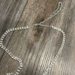 Sexy Body Chain Crystal Mesh Backless Halter Crop Top and Panties Silver Size undefined Photo 5