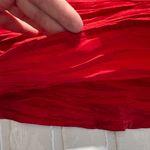 Alex Evenings Gown Dress 12 Red Taffeta Off the Shoulder Formal Cocktail Sheath Photo 12