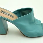 Steve Madden Teal Blue Tule Open Toe Mule Heels Size 10 Photo 6