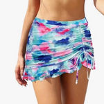 NEW High Waisted Swim Skirt Bathing Suit Bottoms
Drawstring Ruched Brief XL Blue Photo 0