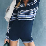 Free People #261 NWOT It's Cold Outside Playsuit in Navy Photo 0