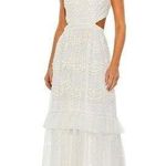 Mac Duggal SEQUINED RUFFLED CAP SLEEVE CUT OUT TIERED GOWN Size 8. $598 Photo 0