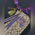 Coach Poppy Tartan Plaid Signature Glam Bag Photo 1