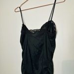 Vintage Fortune Black Lace Middle Camisole Lingerie 70s Style Top Size Small Photo 4