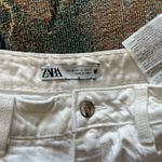 ZARA White Straight Leg Ripped Jeans Women’s 4 Distressed Mid Rise Preppy Y2K Photo 13