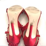 Jessica Simpson "JESSIN" RED FABRIC FLORAL DETAIL STILETTO HEELS (6M) Photo 11