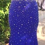 Jovani Royal Blue Backless Prom Dress Photo 0