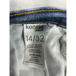 Womans Kenzie Jeans The Juliet High Rise Slim Distressed Frayed Size 14/32 Blue Photo 3