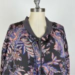 Free People  Paisley Satin Print Bomber Jacket Photo 2