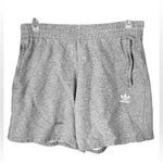 Adidas  Womens Gray Essential French Terry Athletic Shorts. Drawstring Medium 3” Photo 0