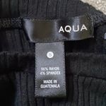 AQUA  | Black twisted knot front shirt - Size S Photo 4