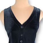 Vintage Studio Ease Black Velvet Babydoll Waist Sleeveless Vneck Maxi Dress Size 8 Photo 1