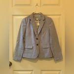 J.Crew  Women's Light Blue Linen Blend  Buttoned Blazer.   Size-2 Photo 1