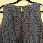 Loft Ann Taylor Petites Navy Lace Sleeveless Blouse | SP | Feminine Chic Photo 3