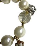 Betsey Johnson  Ivory Angel Heart Stretch Pearl Charm Bracelet u Photo 3