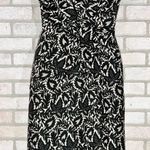 J. Mendel Paris Black Silk Blend Strapless Jacquard Sheath Dress Size 2 Photo 3