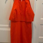 Karen Millen Double Layer Orange A-Line Dress Photo 3