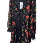 ASOS DESIGN Eyelash Lace Insert Skater Mini Dress - Rose Floral Photo 4