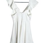 Lulus off white Divine Darling Ruffled Skater Dress Size S Photo 2