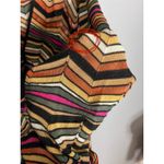 Missoni  Size 48 Merino Wool Blend Zigzag Knit V-Neck Dress Long Balloon Sleeve Photo 4