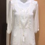Rue 21  white 3/4 sleeve top NWT Photo 0