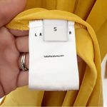 Lattelier Yellow Wrap Dress Tie Waist Maxi Length Unlined Long sleeves Small Photo 8