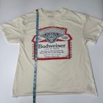 Budweiser Cream Short Sleeve T Shirt Sheer Size Large Photo 5