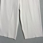 Vince  Women’s Ivory White Ribbed Cropped Wide Leg Pants Size Large Photo 3