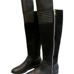 Renvy Black Melina Over The Knee Quilted Boots Size 7 Photo 1