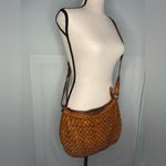 Anthropologie Vilenca Holland Brown Leather Woven Shoulder Bag/crossbody Brown Photo 2