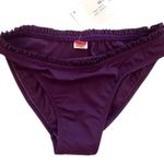 AERIN ROSE Violet Purple Ruffle Trim Bikini Bottoms Size XS Photo 1