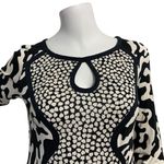 Diane Von Furstenberg DVF  3/4 Sleeve Keyhole Silk Dress Sz 8 Geo Graphic Casual Photo 5
